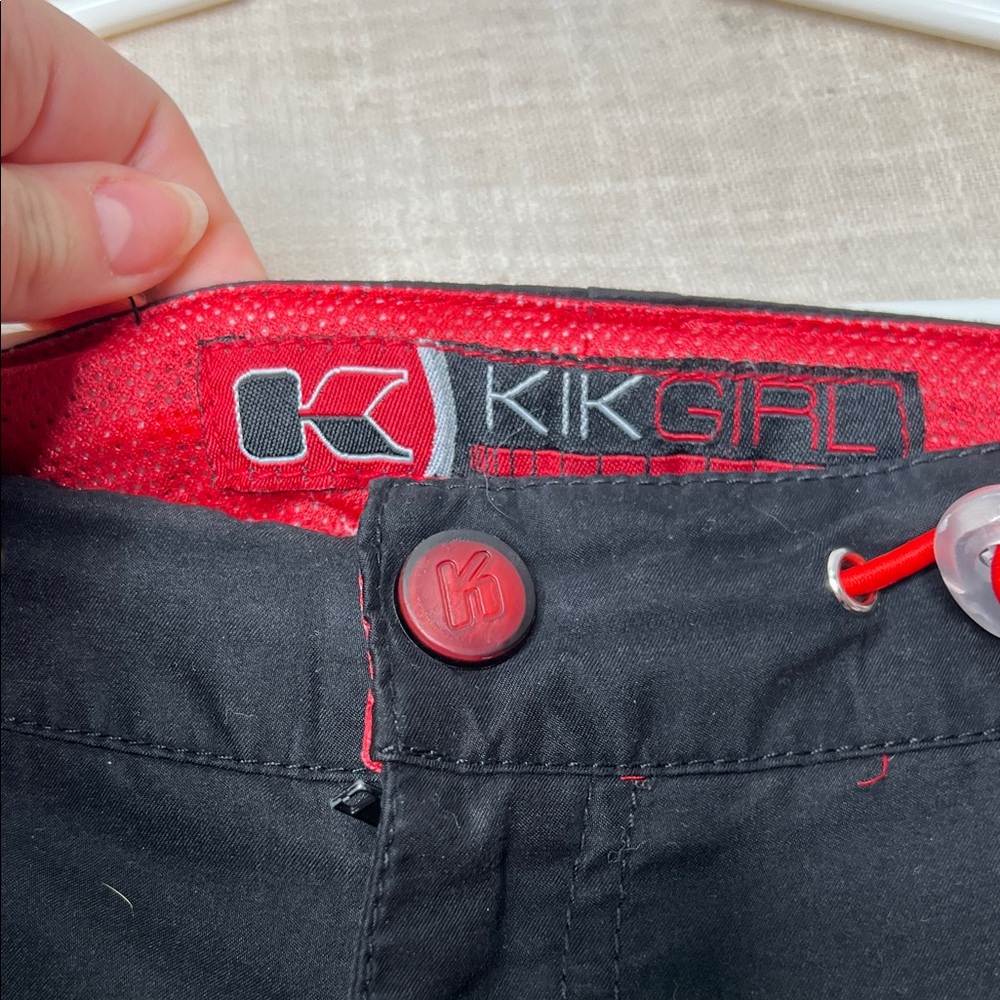 Vintage Y2K Kikgirl RaverBlack Cargo Pants with Red Accents - Picture 2 of 10